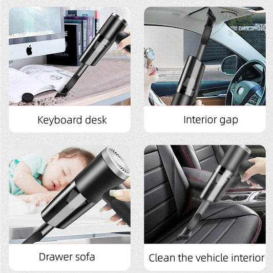 CleanJet 120™ – Mini Aspiradora Inalámbrica para Auto y Hogar